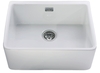 CDA KC11WH Ceramic Sink Single Bowl Belfast Style White