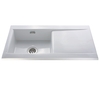 CDA KC73WH Designer Ceramic Sink Single Bowl Reversible White