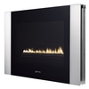 Smeg L23LINP Fire Linea Flueless LPG Landscape Stainless Steel Black