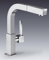 Smeg MDQ5-IS Single Lever Mixer Tap with Square Spout & Pull Out Spray