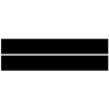 Smeg UMGNE Upstands Set of 2 Matt Glass Black each 100cm W x 14cm H