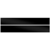 Smeg UPGNE Upstands Set of 2 Plain Glass Black each 100cm W x 14cm H