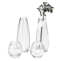 Jazz White Vases Vase White Thick Stripe- 24cm