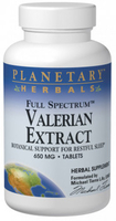 Planetary Herbals Valerian Extract Full Spectrum (650 mg,  60 Tablets)