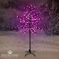 2.1m LED Cherry Blossom Tree with 220 Multi-Function Pink Lights