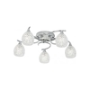 Boyer 5 Light Polished Chrome Ceiling Fixture with Zig-Zag Glass Shade