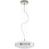 Corvolo 2 Light LED Ceiling Pendant In Satin Nickel Finish With White Acrylic Diffuser