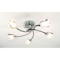 Dar Lighting Austin 5 Light Chrome Halogen Semi-flush Fitting