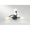 Dar Lighting Austin Black Chrome 3 Light Semi-flush Fitting
