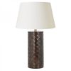 Emerson Single Light Table Lamp Base In Dark Leather Finish