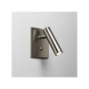 Enna Single Light LED Square Switched Wall Fitting In Matt Nickel Finish