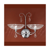 Franklite Crescendo Chrome Double Wall Light With Crystal Drops And Clear Glass