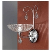 Franklite Crescendo Chrome Single Wall Light With Crystal Drops And Clear Glass
