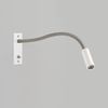 Leo Single Light Switched LED Reading Light In White And Matt Nickel Finish
