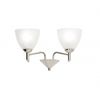 Neeson 2 Light Wall Fixture in Satin Nickel with Opal Glass Shades