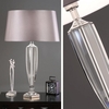 New York Crystal Hemmingway Single Light Table Lamp with Grey Faux Silk Shade