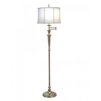 Stiffel Arlington Single Light Swing Arm Floor Lamp in Burnished Brass