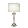 Stiffel Brooklyn Single Light Table Lamp in Polished Nickel with Pearl Satin Shade