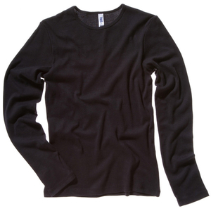 Baby Rib Long Sleeve Crew Neck T-shirt Black / S
