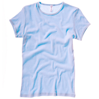 Baby Rib Short Sleeve Crew Neck T-shirt Baby Blue / M
