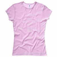 Baby Rib Short Sleeve Crew Neck T-shirt Lilac / L