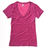 Jersey Deep V-neck T-shirt Berry / Xl