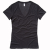 Jersey Deep V-neck T-shirt Black / S