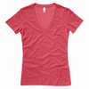 Jersey Deep V-neck T-shirt Coral / S