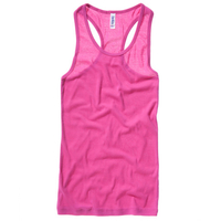 Sheer Mini Rib Racerback Tank Top Berry / L