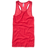 Sheer Mini Rib Racerback Tank Top Red / L