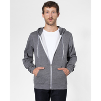 Unisex Salt And Pepper Zip Hoodie (mt497) Peppered Grey / L