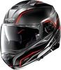 Nolan N100-5 Balteus N-Com Helmet,  black-red,  Size L,  black-red,  Size L