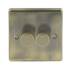 Antique Brass Low Profile 2 Gang 2 Way Dimmer Switch