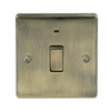 Antique Brass Low Profile 20A DP Switch with Neon