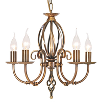Artisan 5 Light Pendant - Aged Brass