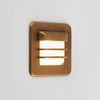Astro Coastal Arran Square LED Outdoor Recessed Wall Light - Antique Brass
