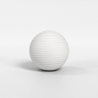 Astro Tacoma Ribbed Glass Opal Shade - White