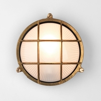 Astro Thurso Round Outdoor Flush Light - Natural Brass