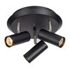 Barcelona 3 Light Spotlight Plate - Black