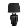Bexley Ceramic Table Lamp - Black & Polished Nickel