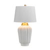 Bexley Ceramic Table Lamp - White & Brushed Brass