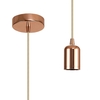Bobby Ceiling Pendant Lamp Holder - Rose Gold