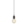 Bronx Ceiling Pendant Lamp Holder with Plug - Black