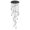 Carlos 24 Light Cluster Ceiling Pendant - Satin Black