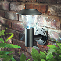 Cole and Bright LED Solar Outdoor Wall Light - Matt Black