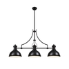 Colt Bar Ceiling Pendant Light - Matt Black