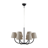 Cozy 6 Arm Ceiling Pendant Light - Black