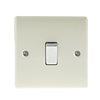 Cream Low Profile 10A 2 Way 1 Gang Light Switch