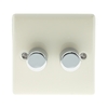 Cream Low Profile 2 Gang 2 Way Dimmer Switch