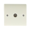 Cream Low Profile Co-Axial Socket